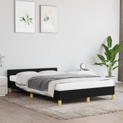 vidaXL Cadru de pat fără saltea Negru 120x190 cm țesătură 379536 foto