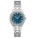 Guess Ceas pentru Femei cu Cadran Albastru Sidef și Brățară Argintie din Oțel Inoxidabil 36mm
