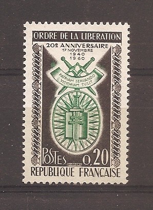 Franta 1960 - 20 de ani - Ordinul Eliberării, MNH