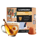 Ceai de musetel cu miere si portocale, 10 capsule compatibile Nespresso, La Capsuleria