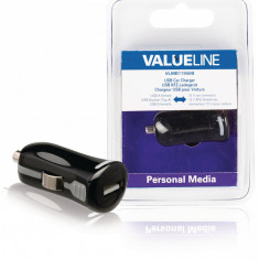 Incarcator USB pentru auto masina 12V 1x USB 2.1A negru Valueline