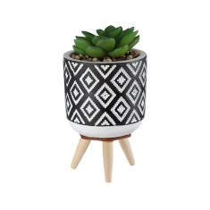 Ghiveci decorativ cu planta artificiala, Verde, 14 cm, ATU-085513