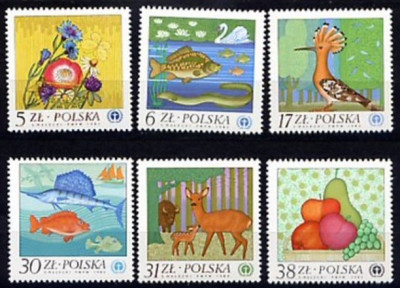 Polonia 1983 - Fauna,flora 6v, neuzat,perfecta stare(z) foto