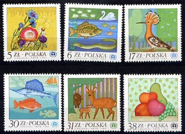 Polonia 1983 - Fauna,flora 6v, neuzat,perfecta stare(z)