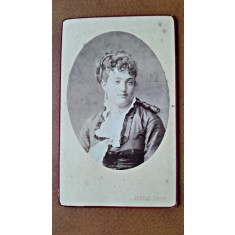 Fotografie tip CDC, soprana Adelina Patti, inceput de secol XX