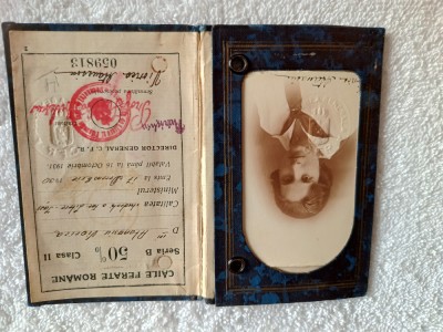 permis circulatie Caile ferate Romane , anul 1930 , splendid foto