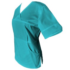 Halat Medical Pe Stil, Turcoaz cu Elastan, Model Sanda - M