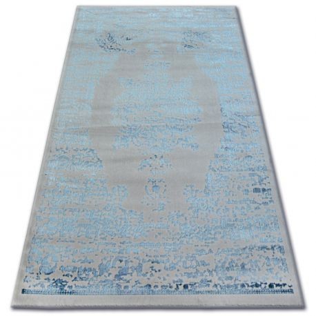 Covor acril Manyas 0917 gri si albastru, 80x150 cm
