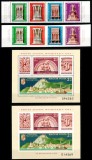 Ungaria 1975, Mi #3060-3063 + Bl 115 A+B**, dant + ned, Ziua Marcii, Anul European al Ocrotirii Monumentelor, MNH. Cota 221 &euro;!