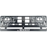 Set 2 bucati, suport numar inmatriculare Carbon, Renault.