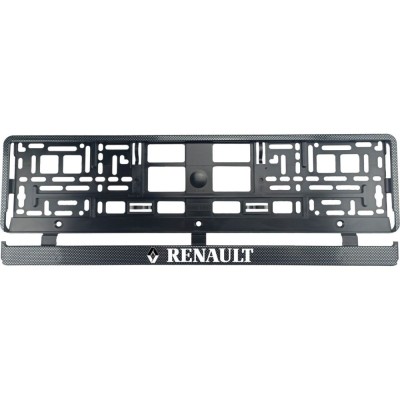 Set 2 bucati, suport numar inmatriculare Carbon, Renault. foto
