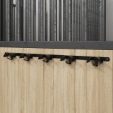 VidaXL Cuier pentru 5 căpestre, 5 c&acirc;rlige, negru, fier