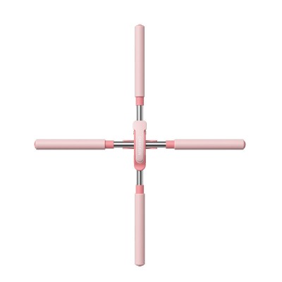 Dispozitiv corectare postura, indreptare spate si coloana, universal, de tip bastoane yoga cu design retractabil pentru adulti si copii, Roz foto