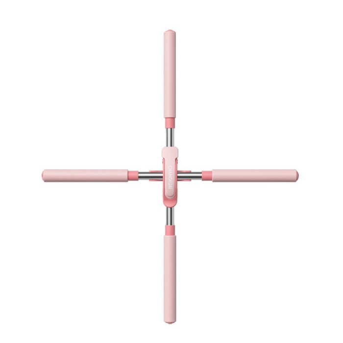 Dispozitiv corectare postura, indreptare spate si coloana, universal, de tip bastoane yoga cu design retractabil pentru adulti si copii, Roz