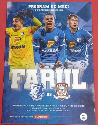 Program meci fotbal FARUL CONSTANTA - RAPID BUCURESTI (06.05.2023) foto