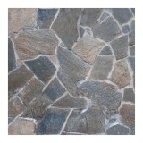 Gresie exterior / interior portelanata 6046-0533 Realstone, 45 x 45 cm, gri, mata, aspect piatra