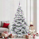 VidaXL Brad de Crăciun artificial cu 300 LED Verde 210 cm PE și PVC 3397633