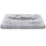 FEANDREA Pat pufos pentru caini sau pisici, captuseala moale cu fir lung, lavabil la masina, XL, 110x73cm, gri deschis Household NewTrend