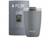 Cana termica FLSK 350 ml din otel inoxidabil, pentru calatorii, gri - RESIGILAT