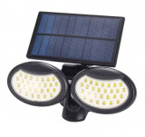Cumpara ieftin Lampa solara dubla 56 LED cu senzor de miscare, panou solar