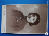 militarie ,carte postala deosebita , fotografie distinsa doamna , atelier fotografic celebru