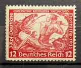 Germania (Deutsches Reich) 1933 "Ajutorul de Urgență / Operele lui Richard Wagner" : "Siegfried" 12+3 Pfennig (Michel 504) MNH -Bn1