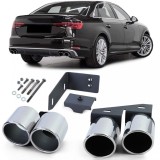 Tavite de evacuare duplex cu 4 tevi din otel inoxidabil, pereche, potrivite pentru Audi A4 2.0 B9 din 15 Performance AutoTuning