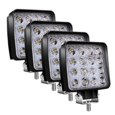 Set 4 x proiector 16 LED auto offroad 48W