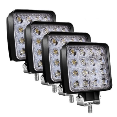 Set 4 x proiector 16 LED auto offroad 48W foto