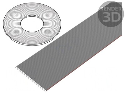 Cablu bandă 1,27mm Cu 40x28AWG neecranat PVC foto