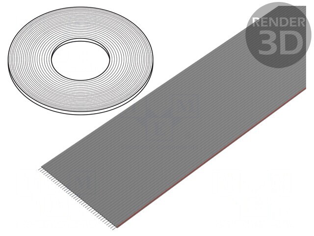 Cablu bandă 1,27mm Cu 40x28AWG neecranat PVC