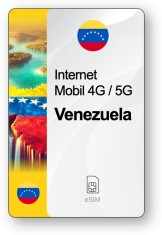 eSIM Internet Venezuela, valabil 7 zile, trafic 1 GB, Standard foto