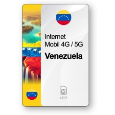 eSIM Internet Venezuela, valabil 7 zile, trafic 1 GB, Standard