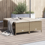 Set 4 Scaune Gradina Gossi, Poliratan Bej, Perne Incluse, Exterior