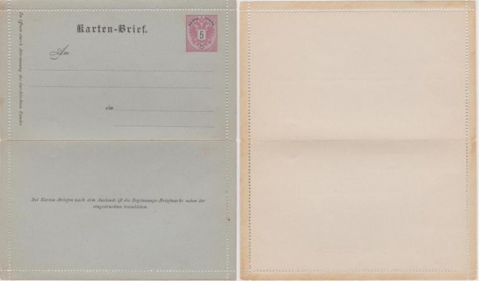 Austria - Postcard Classic Unused 5Kr Postal Stationery Letter Card D.388