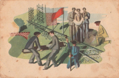 1948 Brigadieri - Carte postala propaganda, ilustrata scrisa dar necirculata foto