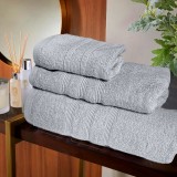 Cumpara ieftin Set 3 prosoape baie Valentini Bianco TM900A/3/1117 Gri deschis