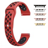 Cumpara ieftin Curea silicon, compatibila Apple Watch 9|8|7|6|5|4|3|2|1 Series, 41mm|40mm|38mm, Rosu/Negru