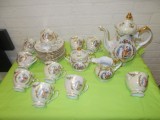 PORTELAN de colectie BAVARIA , set / serviciu cafea pentru 10 persoane , decorat cu scene mitologice , ORFEU si EURIDICE , Germany , 23 de piese, Seturi