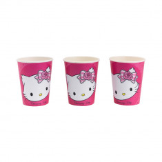 Pahare carton Charmmy Kitty pentru petrecere copii, 250ml, Amscan 551727, Set 8 buc foto