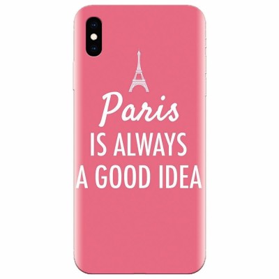 Husa silicon pentru Apple Iphone X, Paris Is Always A Good Idea foto