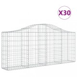 Cumpara ieftin Cosuri gabion arcuite 30 buc, 200x30x80/100 cm, fier galvanizat