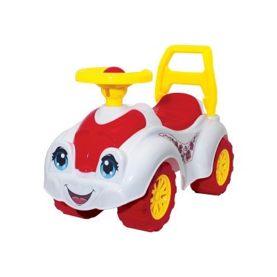 Premergator ride-on TechnoK, masinuta vesela, cu claxon, floricele foto