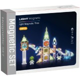 Labirint magnetic Diamond cu lumini - In spatiu 69 piese (7.5 cm)