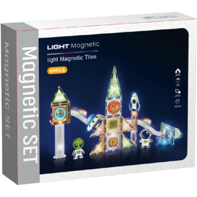 Labirint magnetic Diamond cu lumini - In spatiu 69 piese (7.5 cm) foto