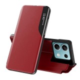 Husa tip carte compatibila xiaomi redmi note 13 5g, stand view, red