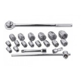 Set chei tubulare hexagon simplu cu antrenor 21 piese, 3/4&quot;, 19-50mm KraftDele KD304