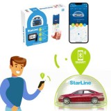 Alarma auto smart Starline E9 v2 Mini, integrare CAN-OEM, functie pornire motor la distanta, pregatire pager, Bluetooth CarStore Technology