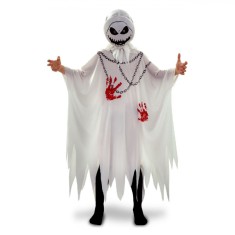 Costum Halloween copii fantoma lanturi alb poliester