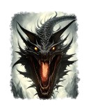 Cumpara ieftin Sticker decorativ, Dragon, Negru, 70 cm, 6636ST, Oem